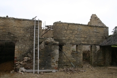 A Cotswold farm building in the process of being converted