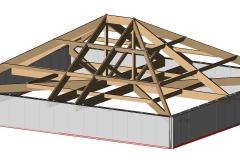 3d analysis of timber roof frame