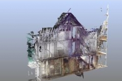 A 3d scan was carried out by Cubico to establish the structural arrangement of this complex timber building.