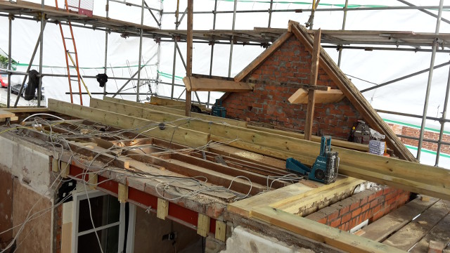 New joists and alterations to the roof